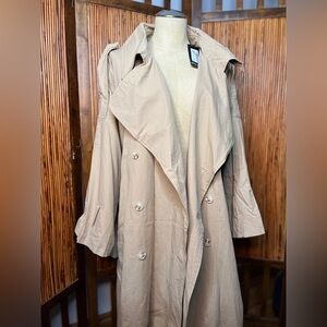 Oversize nastygal trench coat, small, belted, stone